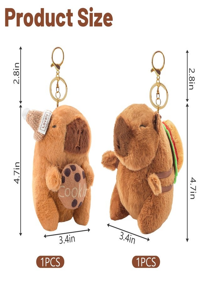 EOKPHULL Capybara Keychain, Capybara Animal Keychains for Backpacks, Key Chain Bag Charm - Image 4